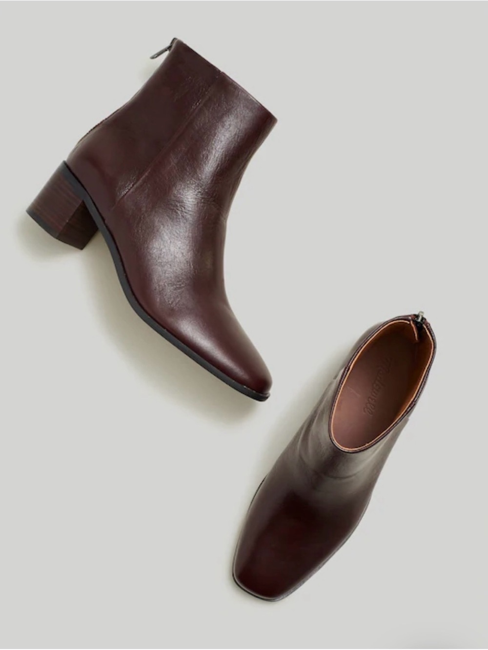 Madewell The Essex Ankle Boot Raisin Brown Size 7